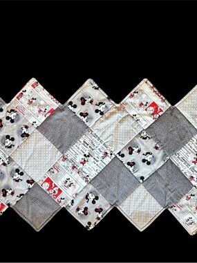 Disney Mickey Mouse Patchwork Custom Quilted Table Runner